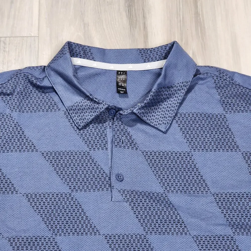 Adidas Polo Men's XL Ink Wavy Short Sleeve New